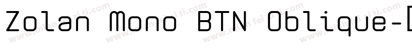 Zolan Mono BTN Oblique字体转换